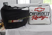(3) Chevy Racing Seat Cushions & Bag
