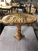 PLASTER TABLE, CHIPS, APPROX 19" TALL