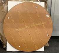 Round Wood Table Brown 4’ x 4’ *