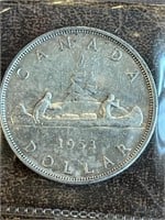 Canada 1953 Silver Dollar