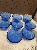 Cobalt blue Pyrex mini bowls