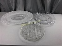 PLATER, GLASS SERVING DISH