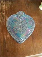 Fenton Carnival Glass Heart Lidded Box