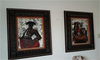 (2) Large Ornate Framed Spanish Paintings- Neat