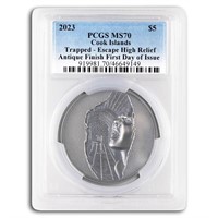 2023 1 Oz Antique Silver Escape Ms-70 Pcgs (fdi)