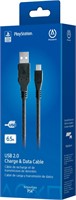 $10  PowerA USB Charge Cable for PlayStation 4 Bla