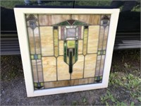 Antique Stained Glass Window Pane