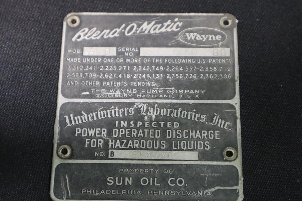 Blend o matic Wayne fuel/gas pump metal