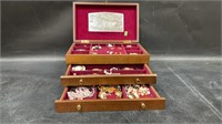 Vintage Jewelry Box w Sterling, Vintage Jewelry
