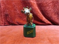 Vintage Elsie cow composition toy. Mespo.