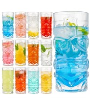 Tiki Glasses Set of 12, 14 oz Modern Bar Tiki Cup