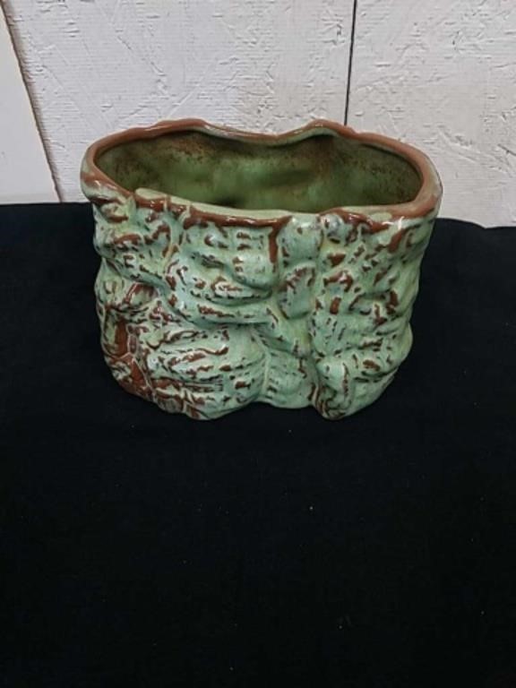 6X 4.5 in vintage francoma Pottery Prairie green