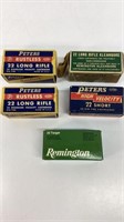 Lot of 5 boxes of vintage .22 rim fire ammunition