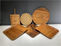 VTG Wooden Chopping Blocks & Wooden Serving Trays
