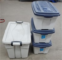 (4) Totes With Lids