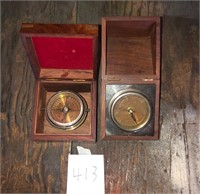 Vintage Compass & Clock