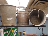LOT OF OLD BUCKETS