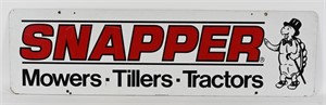 SNAPPER MOWERS DOUBLE SIDED TIN SIGN