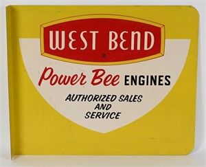 WEST BEND POWER BEE ENGINES DST FLANGE SIGN