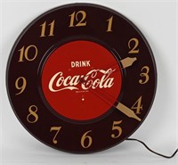 DRINK COCA COLA TIN ELECTRIC CLOCK