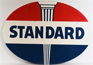 STANDARD OIL DOUBLE SIDED PORCELAIN STATION SIGN