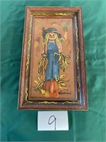 Framed Scarecrow Scene on Stretch Canvas (Belden)