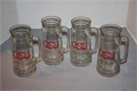 SET OF 4 OSU MUGS (OHIO STATE UNIVERSITY)