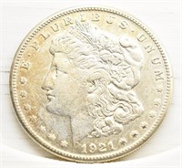 1921-S Morgan Silver Dollar - AU