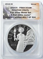 2016-W AMERICAN LIBERTY ANACS PR-69 DCAM