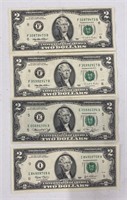 $2 Federal Reserve Notes - Mixed Dates