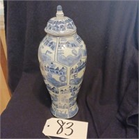 BLUE & WHITE ORIENTAL GINGER JAR