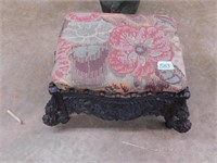 HEAVY CARVED FOOT STOOL, ROSEWOOD