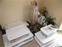 10 TOTES FULL OF CHRISTMAS DECORATIONS & RELATED