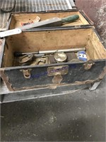 SMALL TRUNK W/ MISC ITEMS