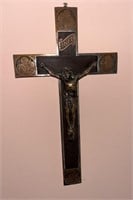 20th C. Brass Crucifix Titled "Inri"