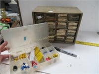 Lot: Electrical Connectors and Hardware Organizer