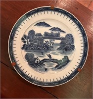 Vintage Chinese Blue on White Porcelain Saucer