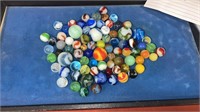 Damaged vintage marbles