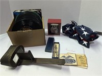 BOX LOT - RECORDS / U.S. FLAG - SEE ALL PHOTOS