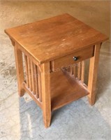 Oak 1 Drawer Side Table