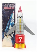 T.N. Japan Battery Op. Solar X Space Rocket w Box