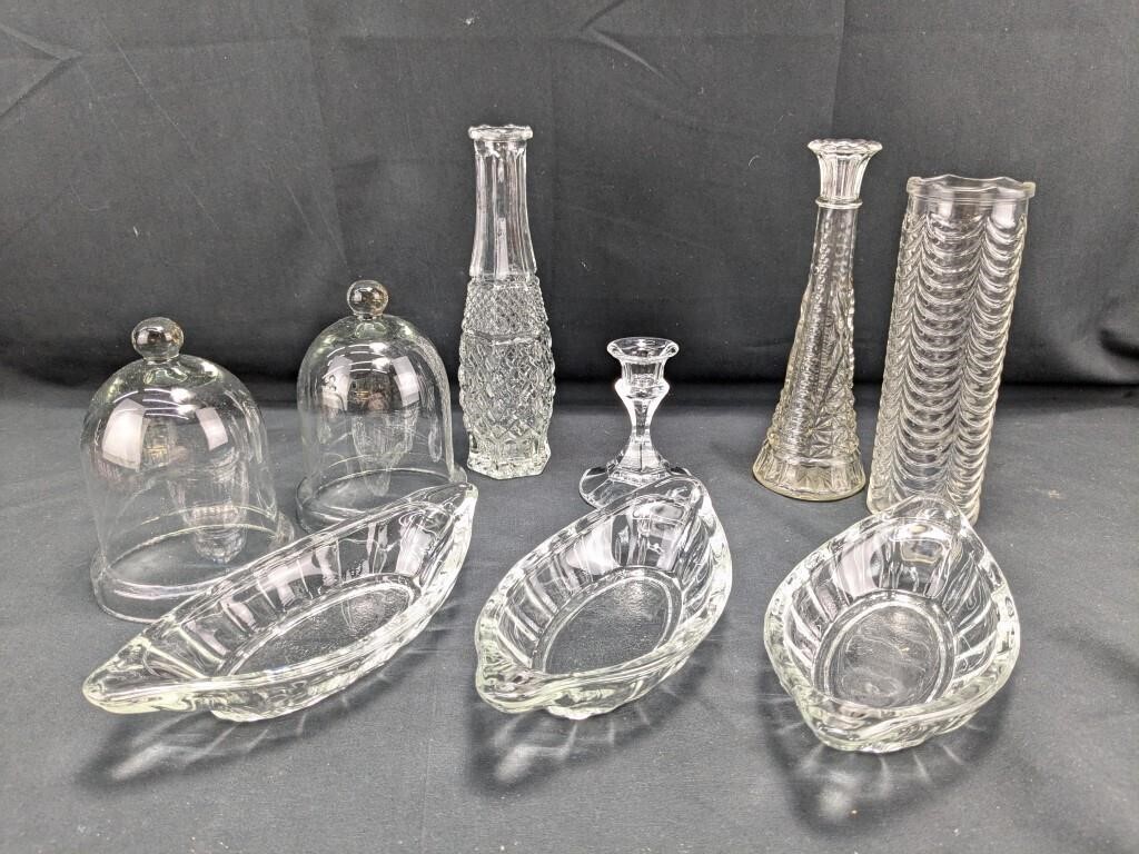 Assorted Clear Glassware Collection
