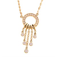 A Lady's Diamond Circle Necklace in 18K Gold
