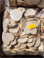 Bag of wooden hearts