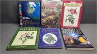 6pc Mixed Reference Books w/Civil War & Flowers &