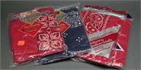 NOS Vtg All Cotton Bandanas (4)