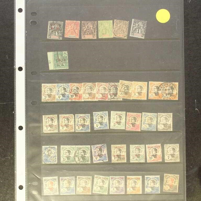 France Stamps, mint and used on vario page