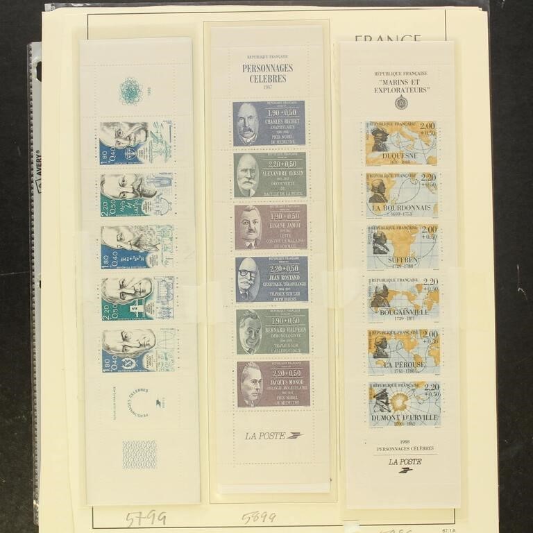 France Stamps, mint, mostly mid 1980s, CV $170.50