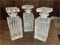 Bohemian style crystal whisky decanters