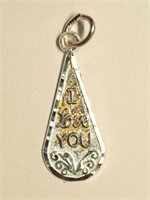 Sterling Silver "I Love You" Pendant